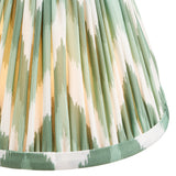 Endon Dahlia Swan & Zigzag 16cm Wall Antique brass & cotswold green fabric