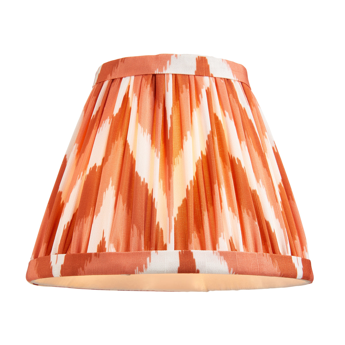 Endon Dahlia Swan & Zigzag 16cm Wall Antique brass & apricot orange fabric