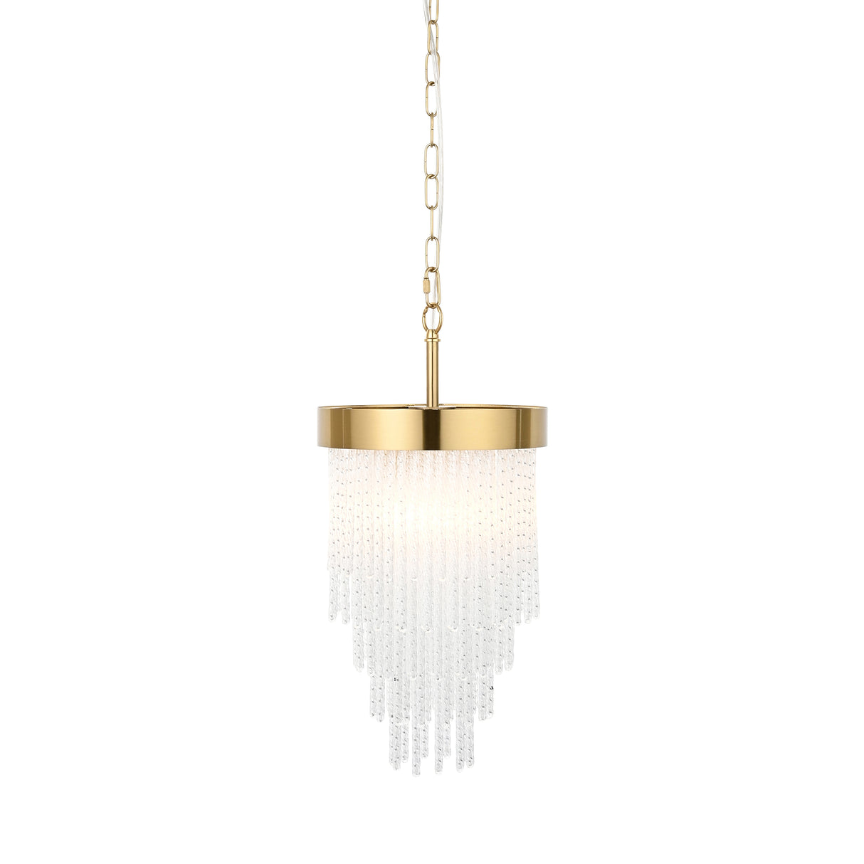 Endon Anistoria Pendant Brushed aged brass plate & clear glass