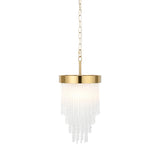 Endon Anistoria Pendant Brushed aged brass plate & clear glass