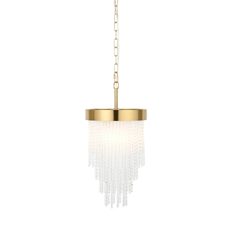 Endon Anistoria Pendant Brushed aged brass plate & clear glass