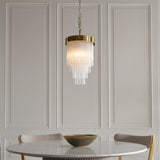 Endon Anistoria Pendant Brushed aged brass plate & clear glass