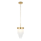 Endon Anistoria Pendant Brushed aged brass plate & clear glass