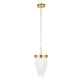 Endon Anistoria Pendant Brushed aged brass plate & clear glass
