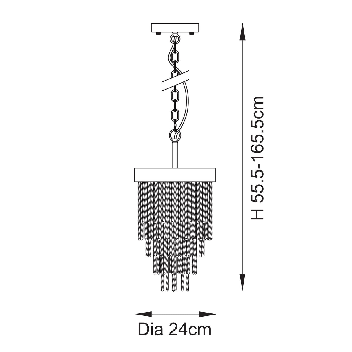 Endon Anistoria Pendant Brushed aged brass plate & clear glass