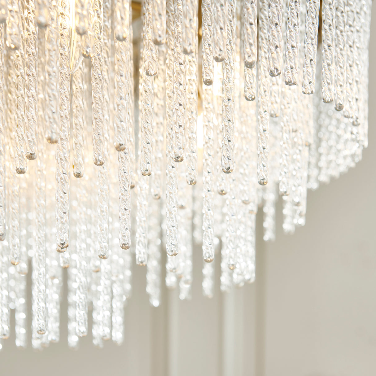 Endon Anistoria Grand 9Lt Pendant Brushed aged brass plate & clear glass