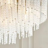 Endon Anistoria Grand 9Lt Pendant Brushed aged brass plate & clear glass