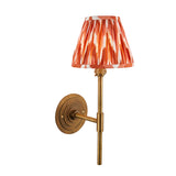 Endon Halo Tall & Zigzag 16cm Wall Antique brass & apricot orange fabric