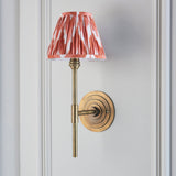 Endon Halo Tall & Zigzag 16cm Wall Antique brass & apricot orange fabric