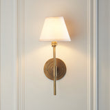 Endon Halo Tall & Ivy 16cm Wall Antique brass & vintage white fabric
