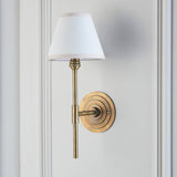 Endon Halo Tall & Ivy 16cm Wall Antique brass & vintage white fabric