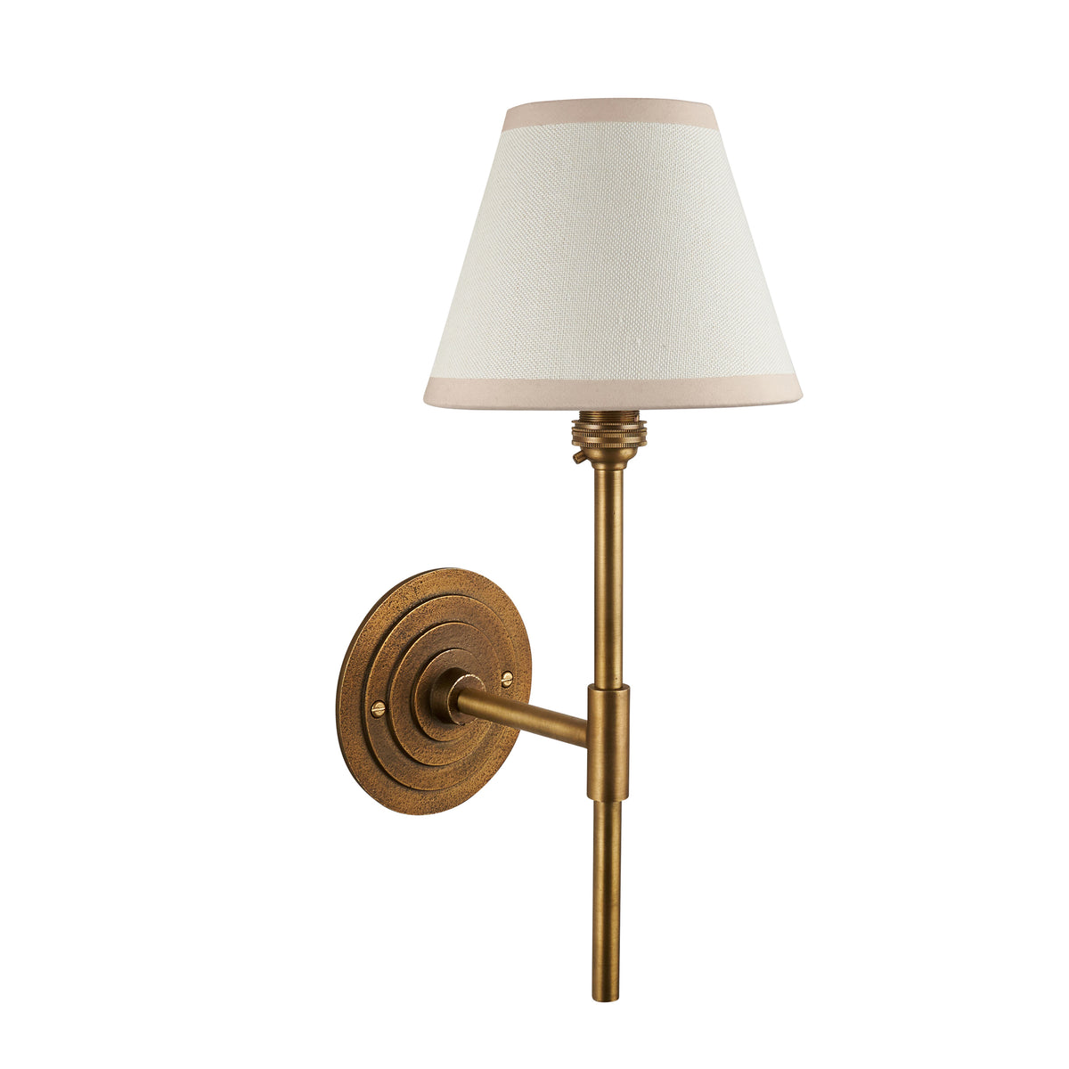 Endon Halo Tall & Ivy 16cm Wall Antique brass & vintage white fabric