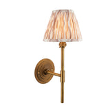 Endon Halo Tall & Ikat 16cm Wall Antique brass & neutral print fabric