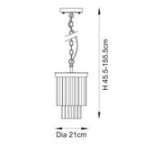 Endon Conaston Pendant Brushed aged brass plate & clear cut glass