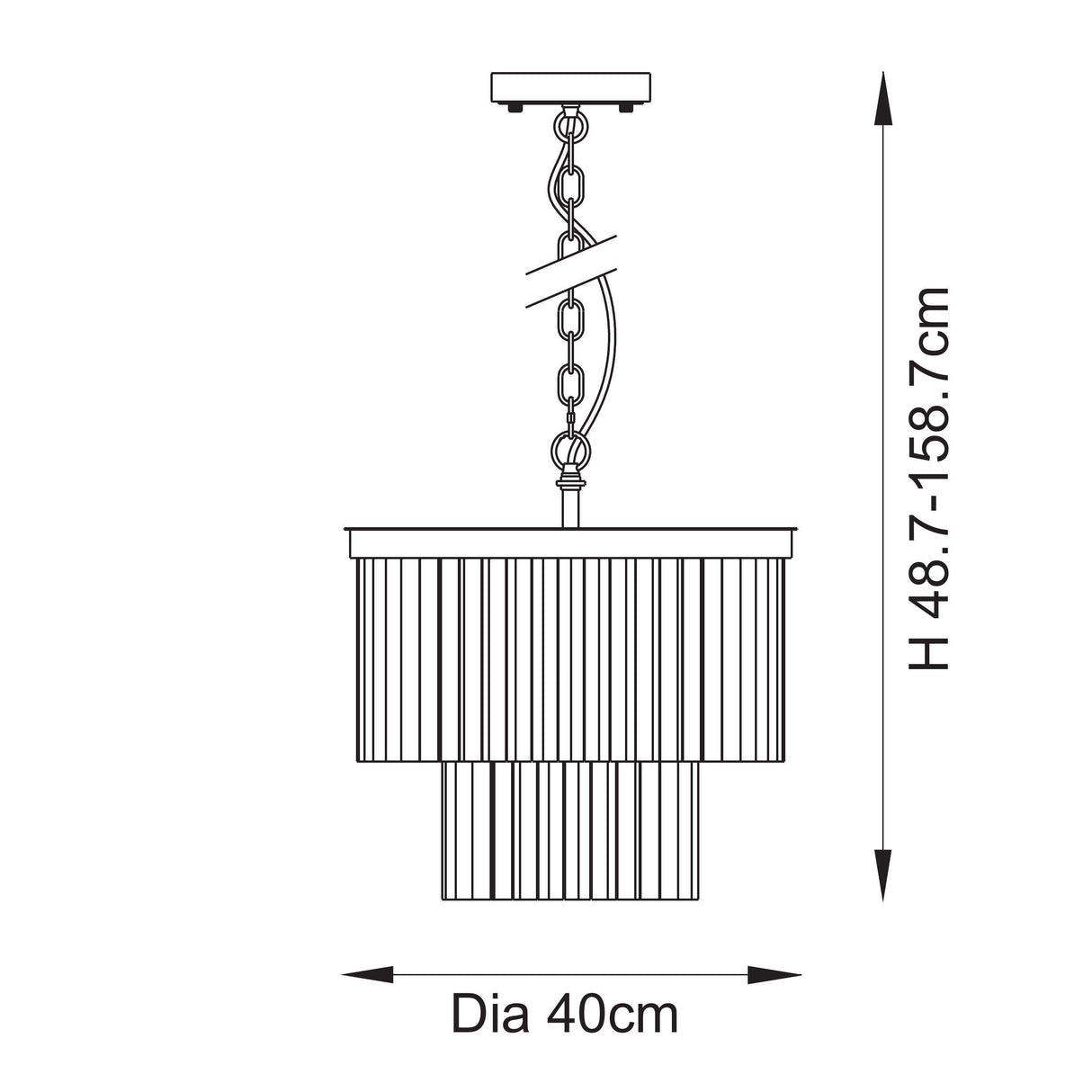 Endon Conaston 4lt Pendant Brushed aged brass plate & clear cut glass