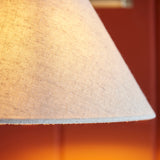 Endon Knole Wall Antique brass plate & natural faux linen