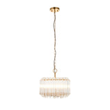 Endon Valentina 3lt Pendant Brushed aged brass plate & clear glass