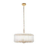 Endon Valentina 5lt Pendant Brushed aged brass plate & clear glass