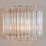 Endon Valentina Wall Brushed aged brass plate & clear glass