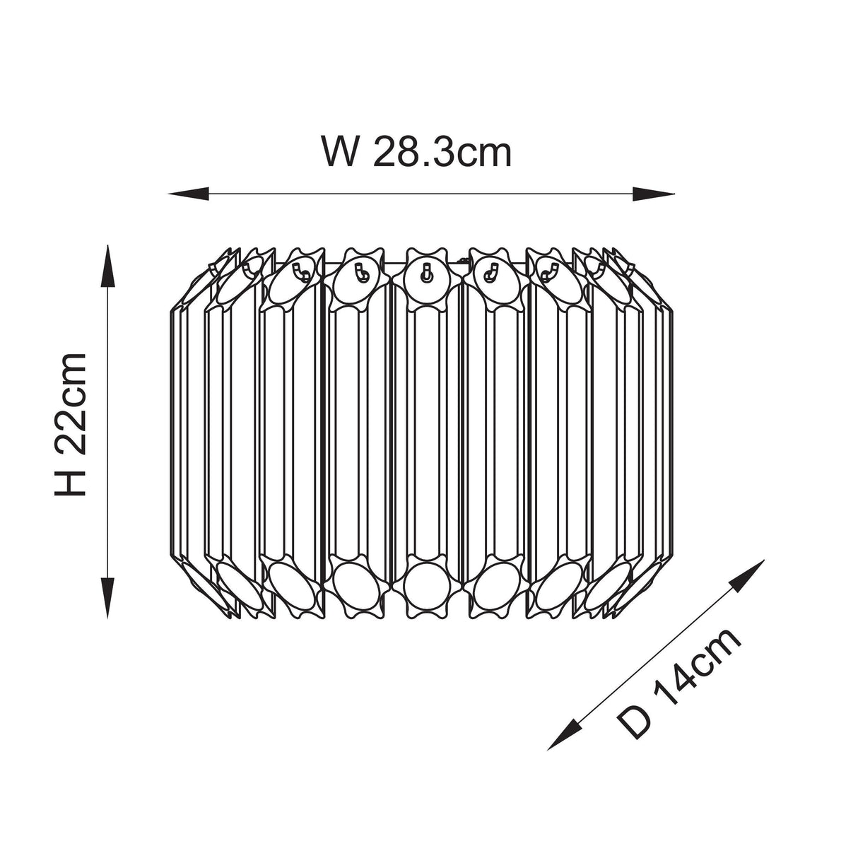 Endon Valentina Wall Brushed aged brass plate & clear glass