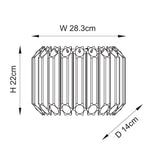 Endon Valentina Wall Brushed aged brass plate & clear glass