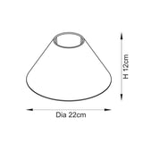 Endon Avalon 22cm Tapered Shade Natural faux linen