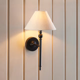 Endon Lille Wall Light Matt Black with Shade
