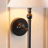 Endon Lille Wall Light Matt Black with Shade