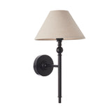 Endon Lille Wall Light Matt Black with Shade