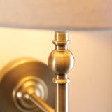 Endon Lille Wall Light Antique Brass with Shade
