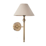 Endon Lille Wall Light Antique Brass with Shade