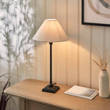 Endon Lille Table Table Lamp Matt Black with 31cm Shade