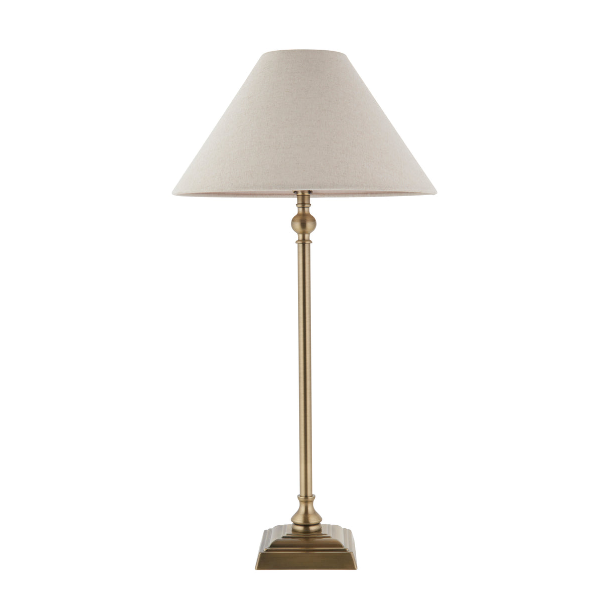Endon Lille Table Table Lamp Antique Brass with 31cm Shade