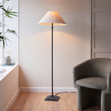 Endon Lille Floor Lamp Matt Black with Shade