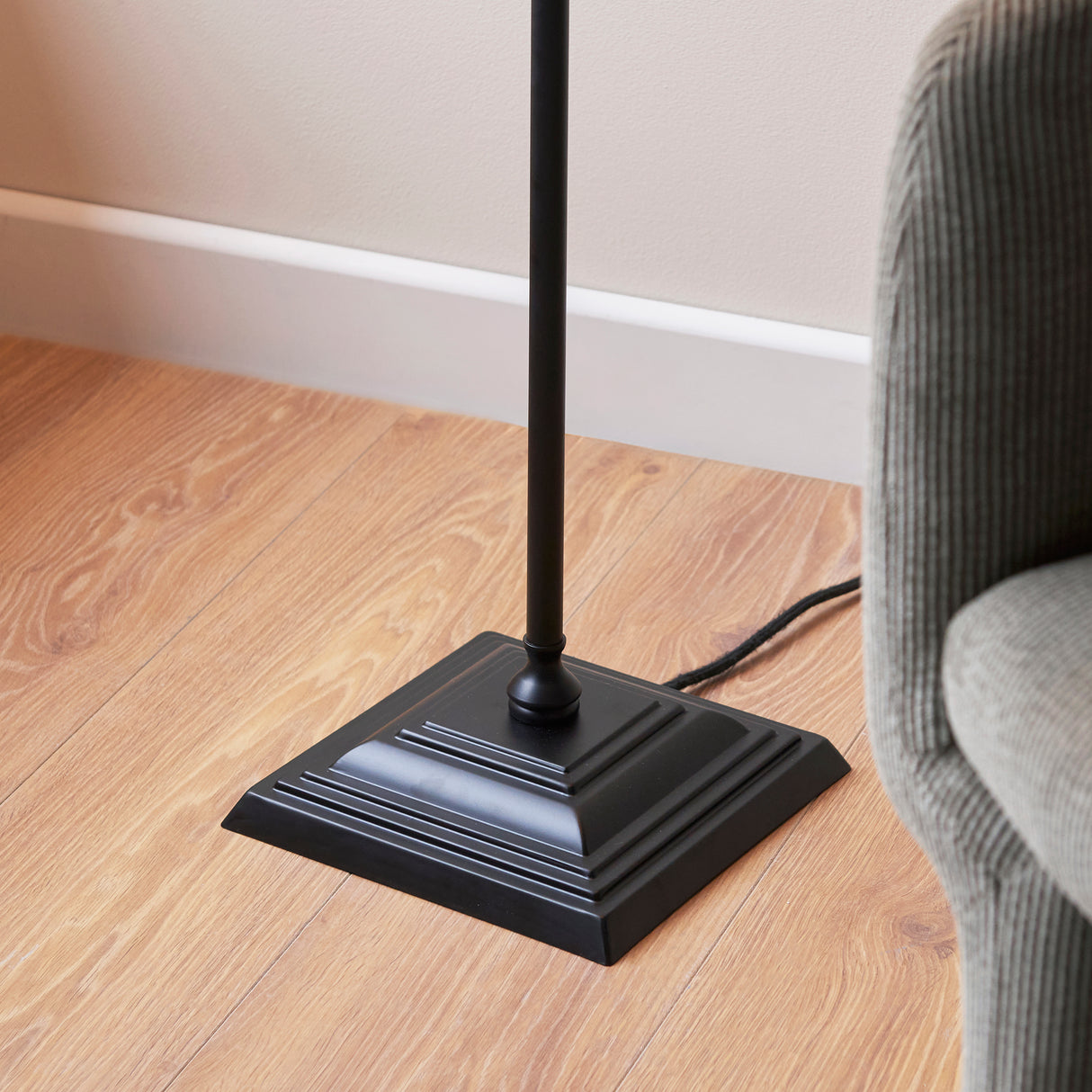 Endon Lille Floor Lamp Matt Black with Shade