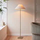 Endon Lille Floor Lamp Antique Brass with Shade