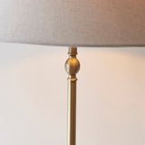 Endon Lille Floor Lamp Antique Brass with Shade