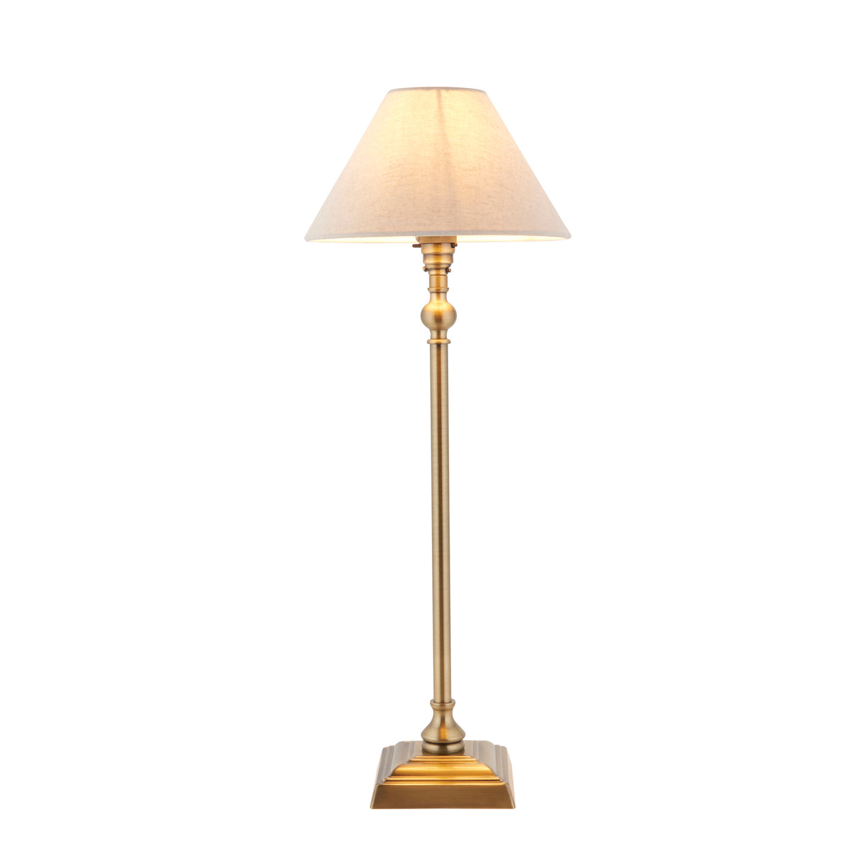 Endon Lille Table Table Lamp Antique Brass with 22cm Shade