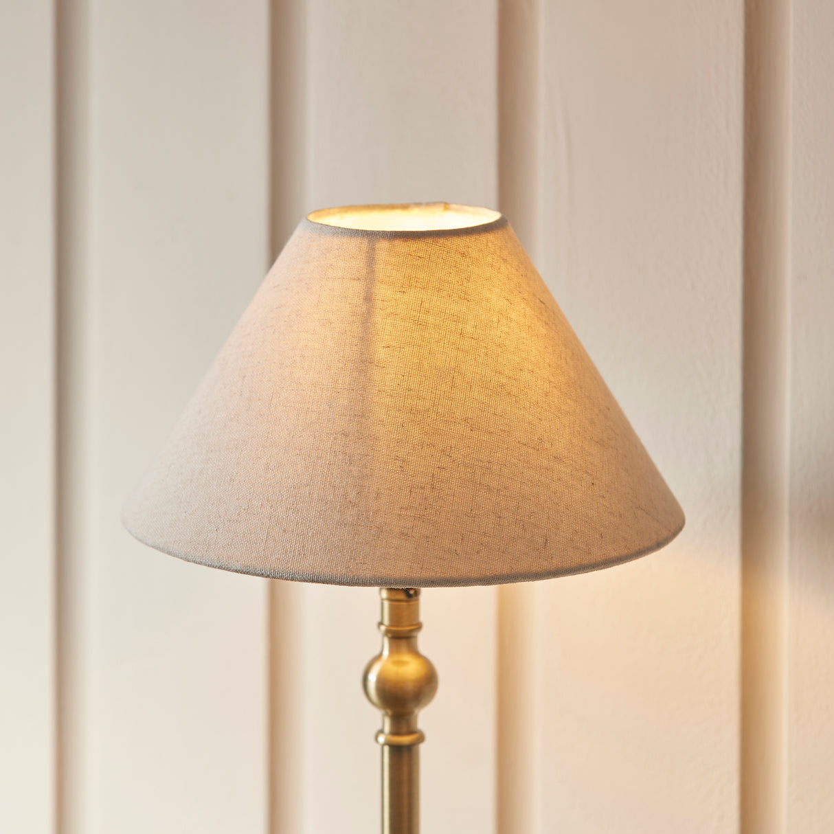Endon Lille Table Table Lamp Antique Brass with 22cm Shade