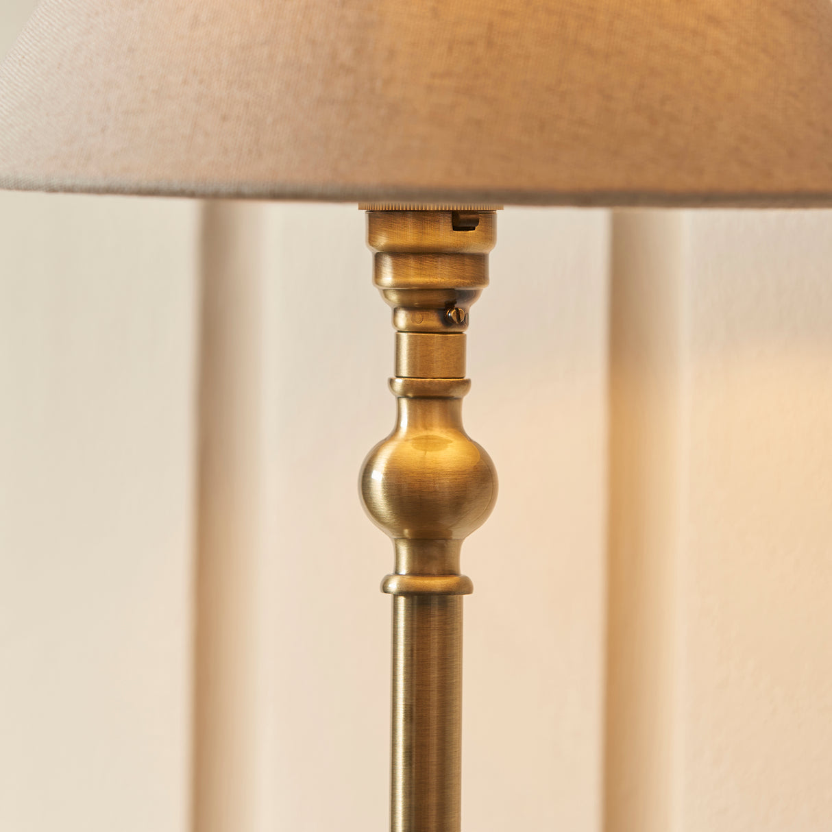 Endon Lille Table Table Lamp Antique Brass with 22cm Shade