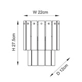 Endon Karine Wall Brushed aged brass plate & clear handmade textured glass