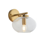 Endon Jacob Wall Warm brass plate & clear bubble glass