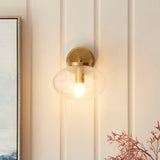 Endon Jacob Wall Warm brass plate & clear bubble glass