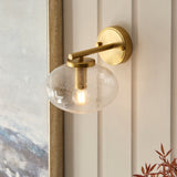 Endon Jacob Wall Warm brass plate & clear bubble glass