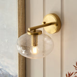 Endon Jacob Wall Warm brass plate & clear bubble glass