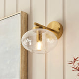 Endon Jacob Wall Warm brass plate & clear bubble glass
