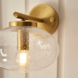 Endon Jacob Wall Warm brass plate & clear bubble glass