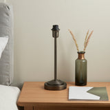 Endon Rise Table Base Dark antique bronze plate