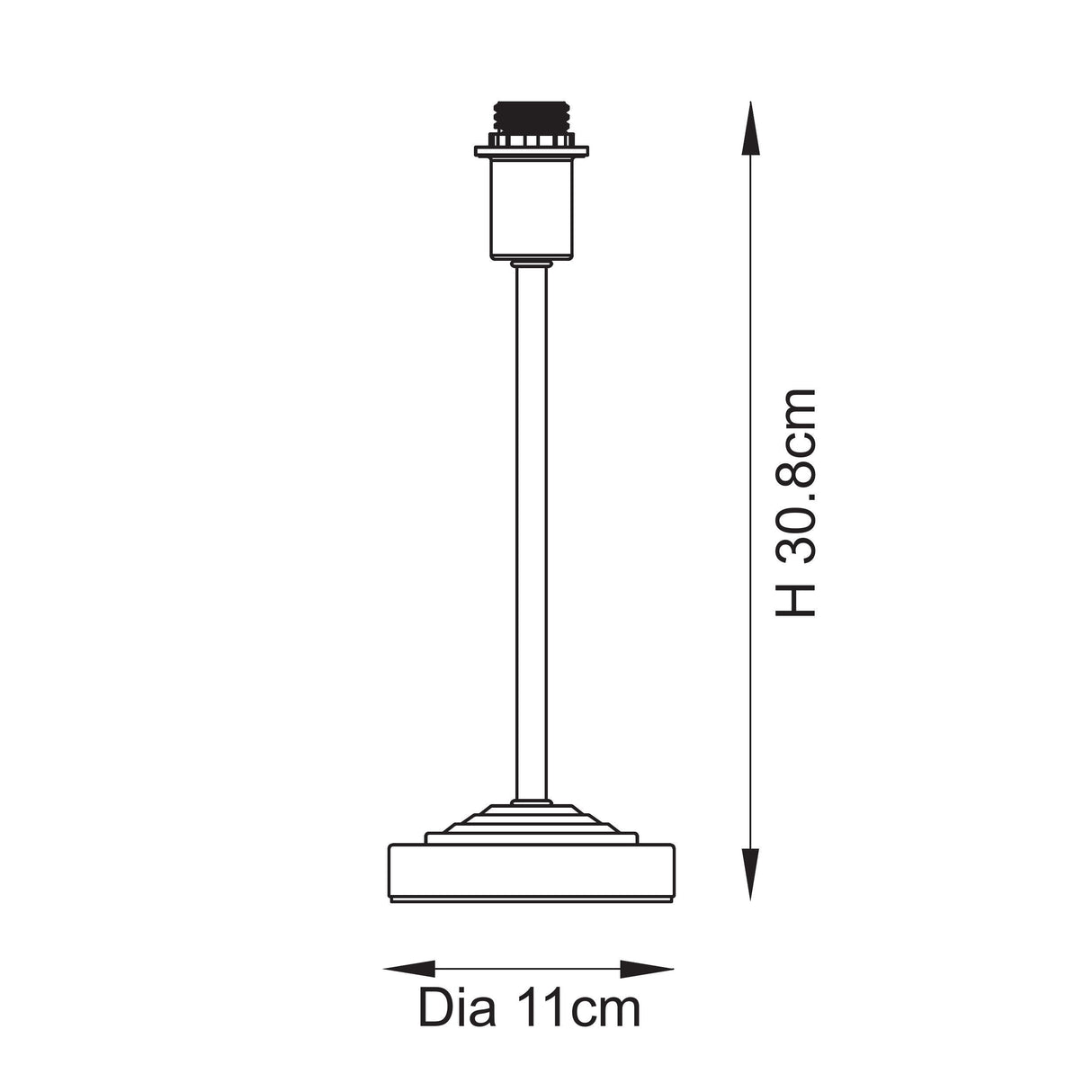 Endon Rise Table Base Dark antique bronze plate