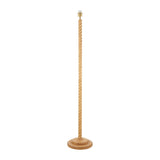 Endon Twist Floor base Oak effect resin & antique brass plate